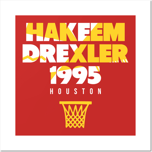 Throwback Houston Basketball Wall Art by funandgames